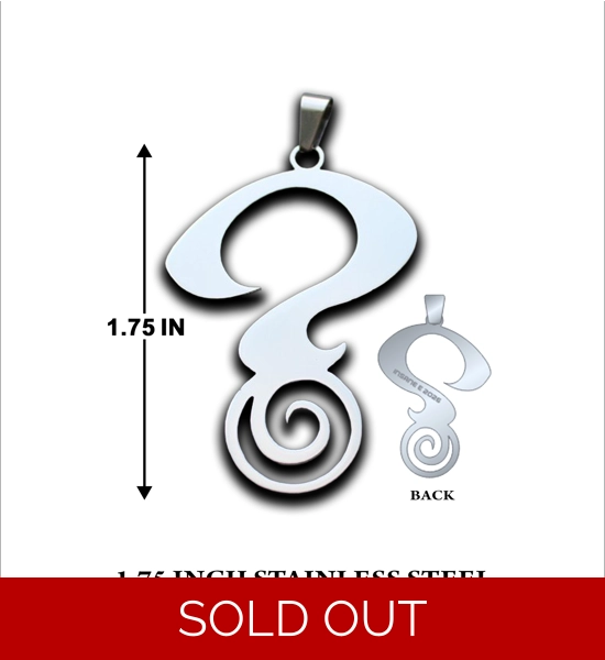 1.75" SMALL Insane E Question Mark Logo Stainless Steel Charm